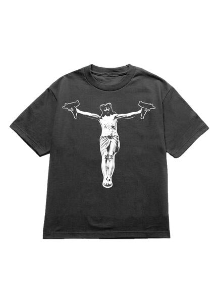 Gun Shop Uzi Crucified T-Shirt Black